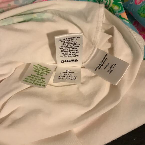 Disney Parks x Lilly Pulitzer Finn Blue Ibiza Lilly Loves Disney L/S Top - MED - Picture 12 of 13